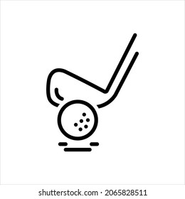 Vector line icon for golf