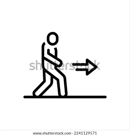 Vector line icon for goto
