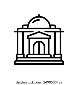Icono de línea de Vector para el gobierno