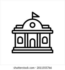 Vector line icon for governments