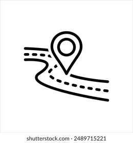 Vector line icon for gps