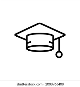 Vector line icon for grad