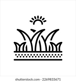Vector line icon for gras