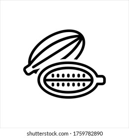 Vektorliniensymbol für grünen Kardamom