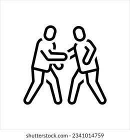 Icono de línea del vector para saludos