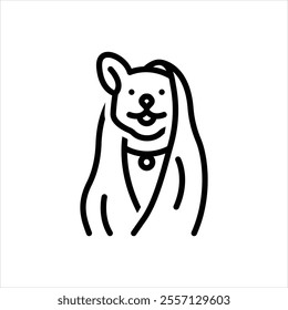 Vector line icon for grooming