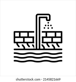 Vector Line Icon For Groundwater