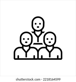 Vector line icon for groups