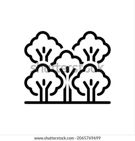 Vector line icon for grove