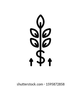 Vector line icon for grow