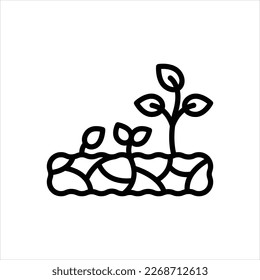 Vector line icon for growing