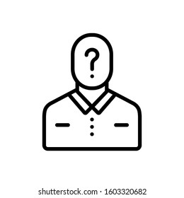 Vector line icon for guess