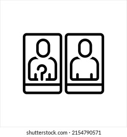 Vector line icon for guess