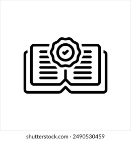 Icono de línea de Vector para guía
