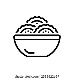Vector line icon for gujia