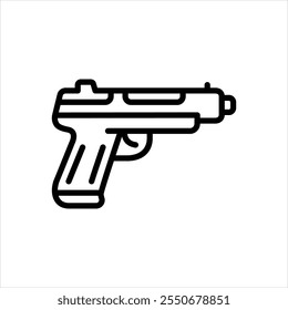 Icono de línea de Vector para pistola
