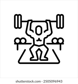 Vector line icon for gym