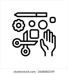 Icono de línea de Vector para actividades prácticas
