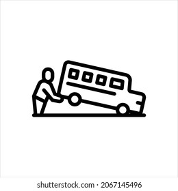 Icono de línea de vector para más difícil
