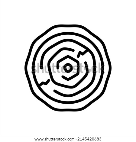 Vector line icon for hardwood