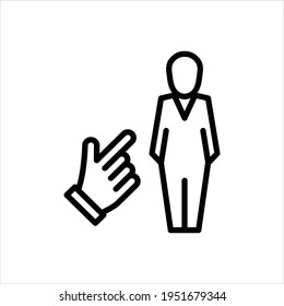 Vector line icon for he