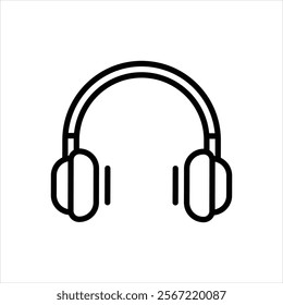 Vector line icon for headphones