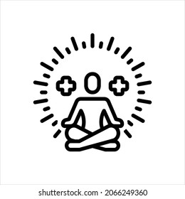 Icono de línea del vector para curar