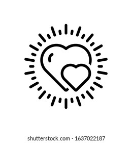 Vector line icon for heart