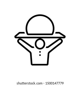 Vector line icon for heavily