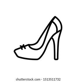 Vector line icon for heel