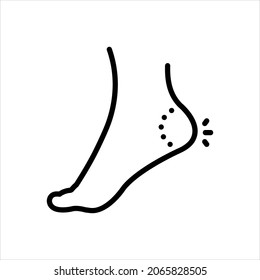 Vector line icon for heel