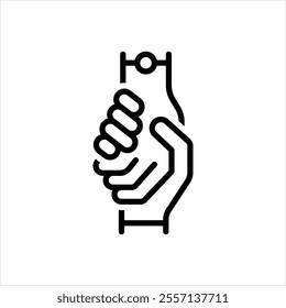 Vector line icon for help