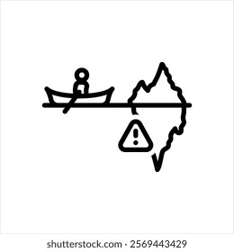 Vector line icon for hidden risk