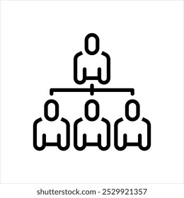 Ícone de linha de vetor para hierarquia