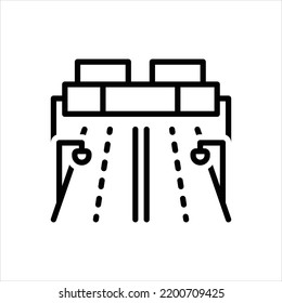 Vector line icon for highways