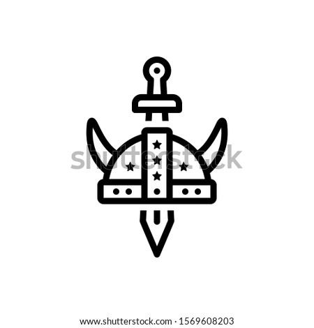 Vector line icon for historic