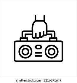 Vector line icon for holding
