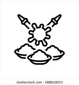 Icono de línea de vector para holi