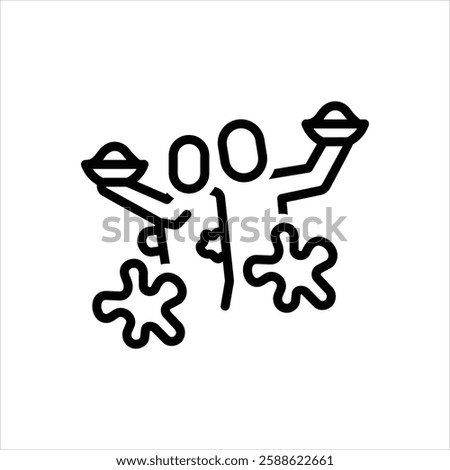 Vector line icon for holi celebration
