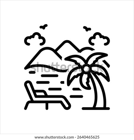 Vector line icon for holiday