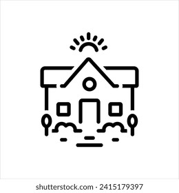 Vector line icon for home