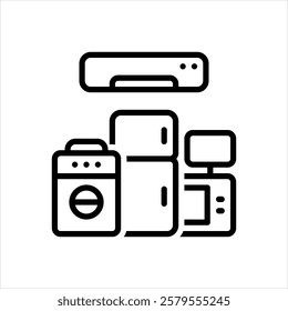 Vector line icon for home appliance