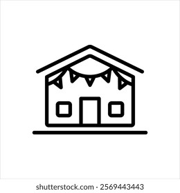 Vector line icon for home decoration