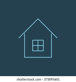 Vector Line Icon Of Home. Eps-10.