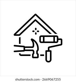 Vector line icon for home makeover