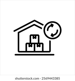 Vector line icon for home replenishment