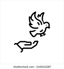 Vector line icon for hoped