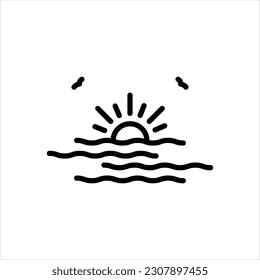 Icono de línea de vector para horizonte