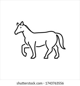 Icono de línea de vector para caballo