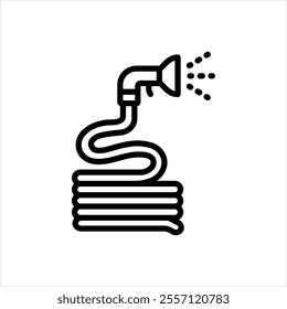 Vector line icon for hose